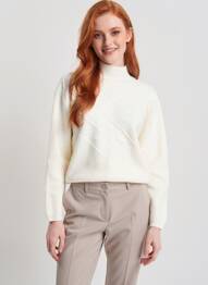 Pull stretch manches longues beige KAFFE femme