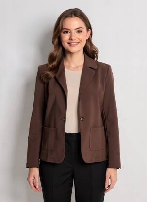 Blazer poches marron HALOGENE femme