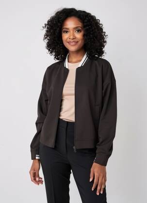 Blouson col v noir ICJHI femme