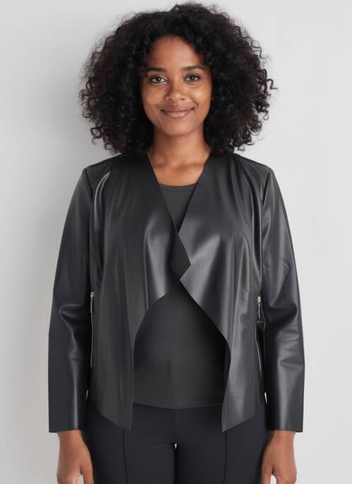 Veste simili cuir poches noir BETTY BARCLAY femme