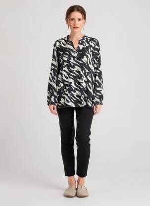 Blouse manches longues manches longues noir CISO femme