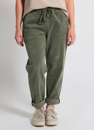 Jogging stretch taille normale vert LES IMPATIENTES femme