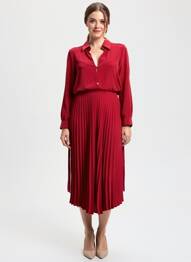 Robe longue manches longues manches longues rouge TIFFOSI femme