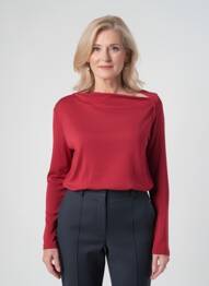 T-shirt manches longues manches longues rouge SWEEWË femme