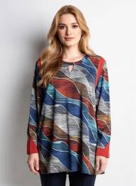 Pull col rond manches longues bleu FRANCE RIVOIRE femme