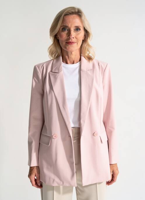 Blazer manches longues rose LULUMARY femme