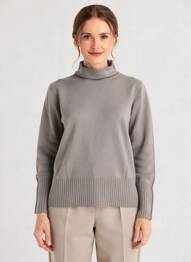 Pull stretch manches longues gris YEST femme