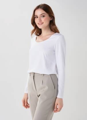 T-shirt manches longues manches longues blanc GEVANA femme
