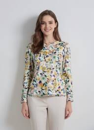 Pull stretch manches longues blanc GEVANA femme