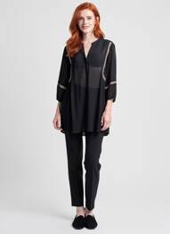 Blouse manches longues manches longues noir YEST femme