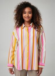 Chemisier coupe droite manches longues orange ESQUALO femme