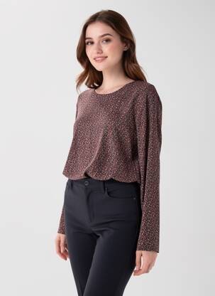 Top tissage jersey manches longues noir GEVANA femme
