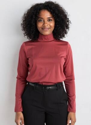 Top tissage jersey manches longues rouge YEST femme