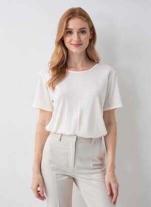 Top manches courtes manches courtes blanc GEVANA femme