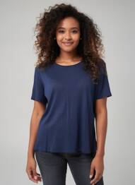 Top manches courtes manches courtes bleu GEVANA femme