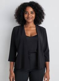 Veste casual coupe cintrée noir GEVANA femme
