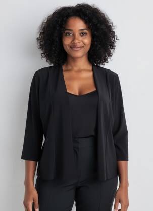 Veste casual coupe cintrée noir GEVANA femme