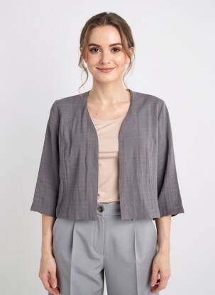 Veste casual coupe droite gris GEVANA femme