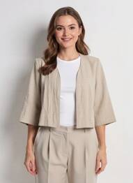 Veste casual coupe droite beige GEVANA femme
