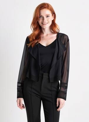 Boléro manches longues noir 3322 femme