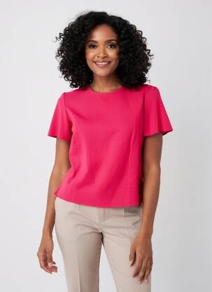 Top manches courtes manches courtes rose GEVANA femme