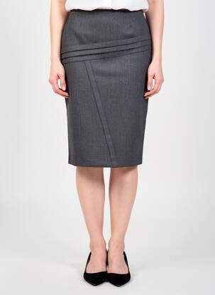 Jupe mi-longue taille normale gris QUATTRO femme