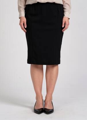 Jupe mi-longue taille normale noir GELCO femme