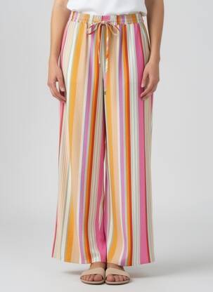 Pantalon large tissage crêpe taille normale orange ESQUALO femme