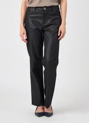 Pantalon slim tissage enduit taille normale noir GEVANA femme