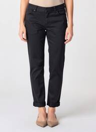 Jegging tissage popeline taille normale noir GEVANA femme