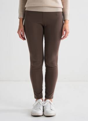Legging tissage jersey taille normale marron RENDEZ-VOUS femme