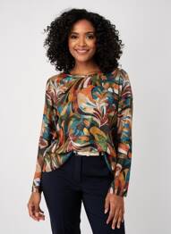 Pull stretch manches longues orange GRIFFON femme