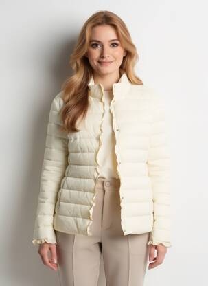 Doudoune poches sans capuche beige ÉTYMOLOGIE femme