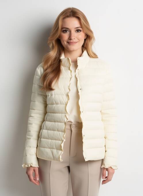Doudoune poches sans capuche beige ÉTYMOLOGIE femme