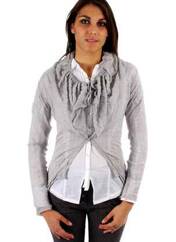 Gilet manches longues gris perle ET COMPAGNIE pour femme seconde vue