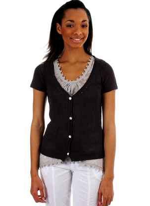 Gilet manches longues taupe ET COMPAGNIE pour femme