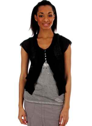 Gilet manches longues noir ET COMPAGNIE pour femme
