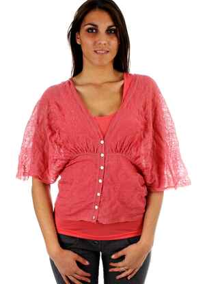 Gilet manches longues rose ET COMPAGNIE pour femme
