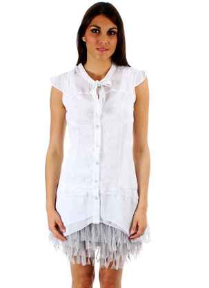 Tunique manches longues blanc ET COMPAGNIE pour femme