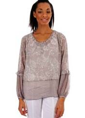 Tunique manches longues taupe ET COMPAGNIE pour femme seconde vue