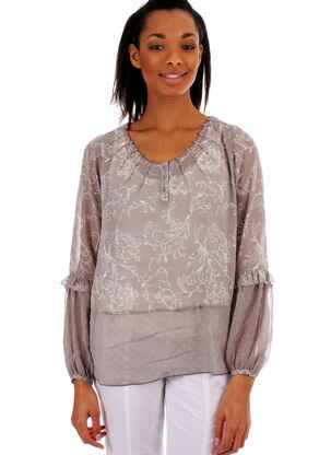 Tunique manches longues taupe ET COMPAGNIE pour femme