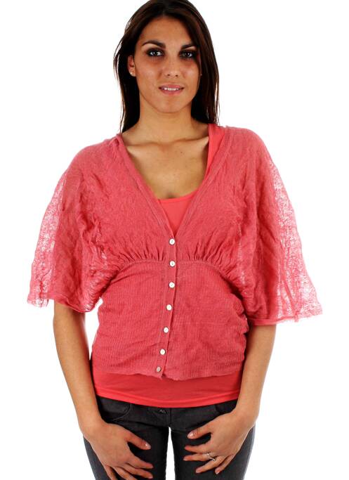 Gilet manches longues rose ET COMPAGNIE pour femme