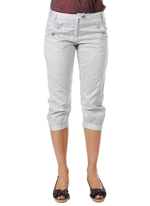 Pantacourt gris perle ET COMPAGNIE pour femme