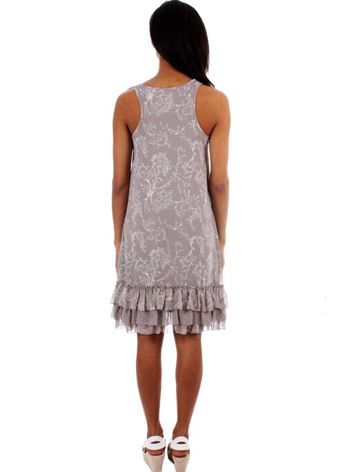 Robe mi-longue taupe ET COMPAGNIE pour femme