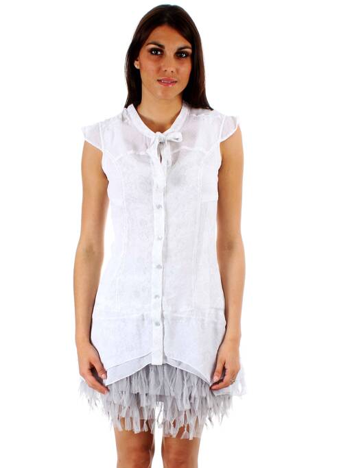 Tunique manches longues blanc ET COMPAGNIE pour femme