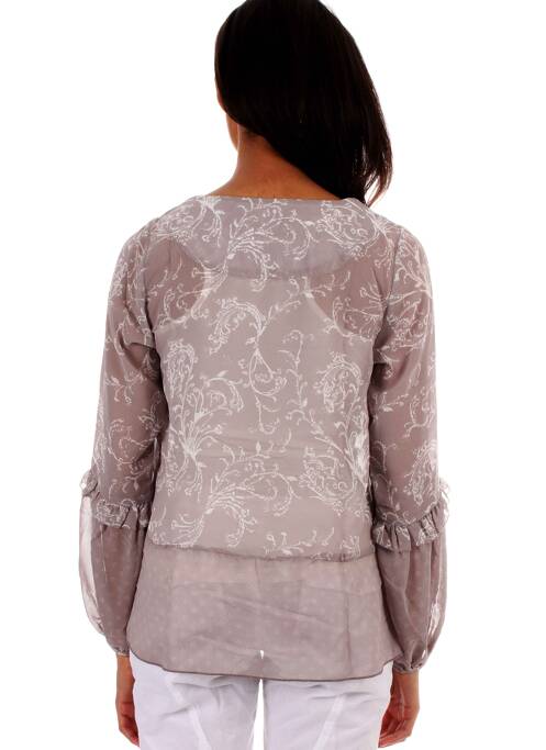 Tunique manches longues taupe ET COMPAGNIE pour femme