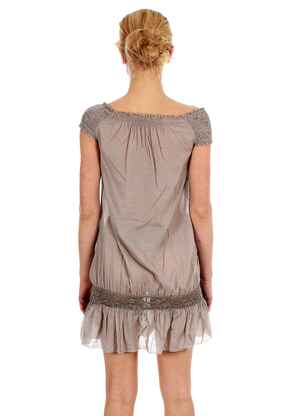 Robe mi-longue gris LA FEE MARABOUTEE femme