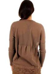 Gilet manches longues taupe LA FEE MARABOUTEE pour femme seconde vue