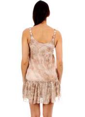 Robe mi-longue beige LA FEE MARABOUTEE pour femme seconde vue