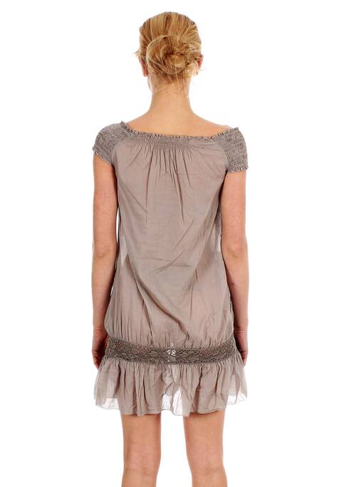 Robe mi-longue gris LA FEE MARABOUTEE pour femme